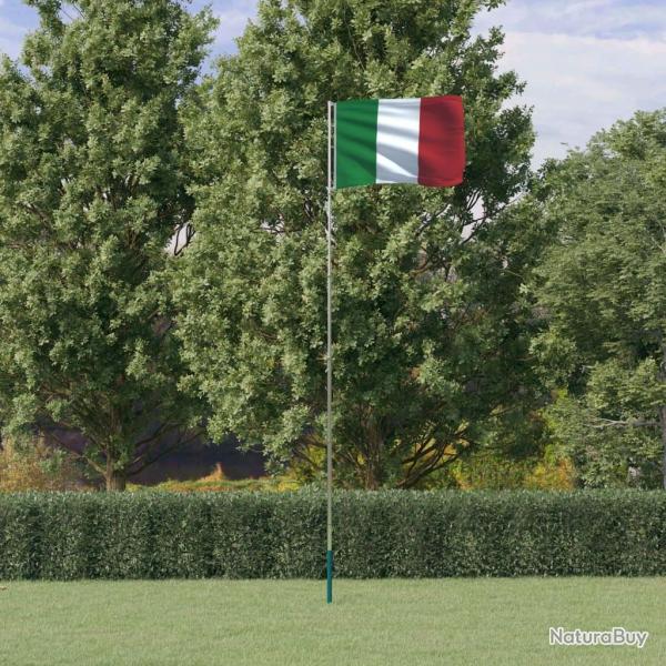Drapeau de l'Italie et mt 5,55 m Aluminium