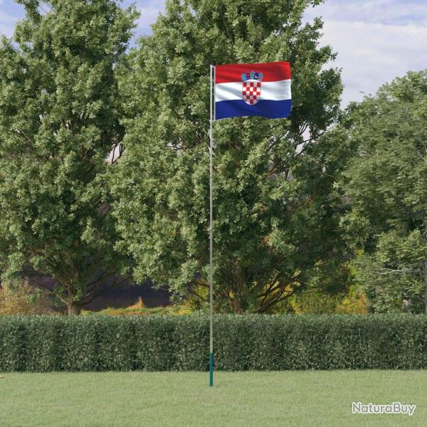 Drapeau de la Croatie et mt 5,55 m Aluminium
