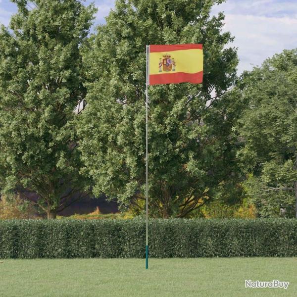 Drapeau de l'Espagne et mt 5,55 m Aluminium