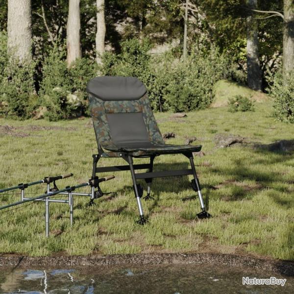 Chaise de pche avec pieds  boue rglables pliable camouflage