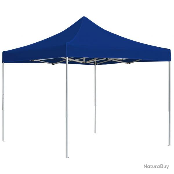 Tente de rception pliable Aluminium 2 x 2 m Bleu