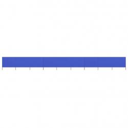 Paravent 9 panneaux Tissu 1200 x 80 cm Bleu azuré