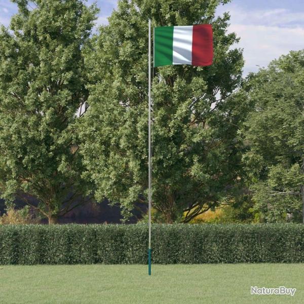 Drapeau de l'Italie et mt 6,23 m Aluminium