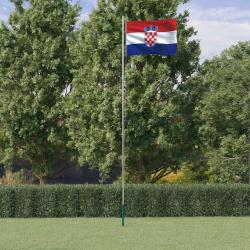 Drapeau de la Croatie et mât 6,23 m Aluminium