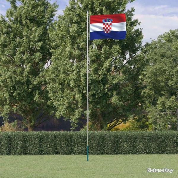 Drapeau de la Croatie et mt 6,23 m Aluminium