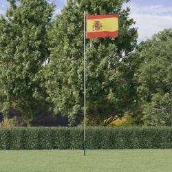Drapeau de l'Espagne et mât 6,23 m Aluminium