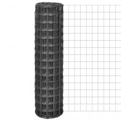 Clôture Euro Acier 10 x 1,5 m Gris