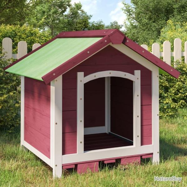 Chenil moka 65x65x61,5 cm bois de pin solide