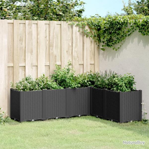 Jardinire noir 160x120x53 cm polypropylne