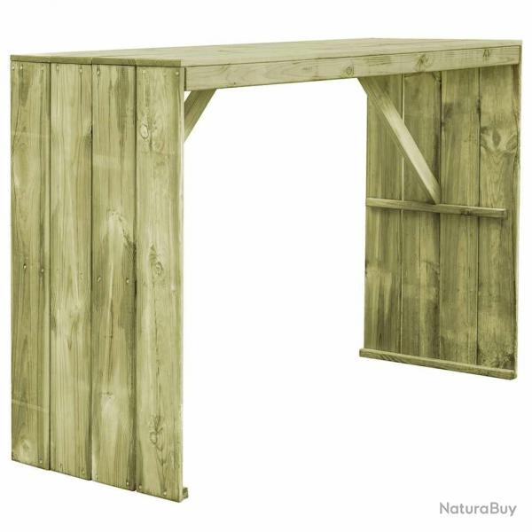 Table de bar 170x60x110 cm Pin imprgn