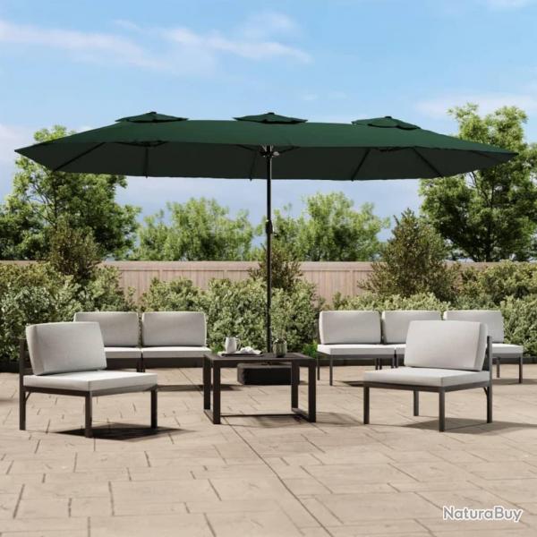 Parasol  double tte vert 449x245 cm