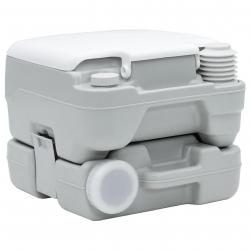 Toilette portablegrise et blanche en plastique 10 L