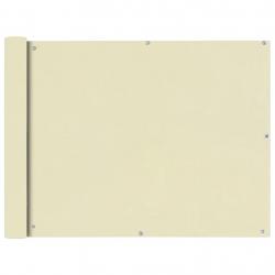 Écran de balcon en tissu Oxford 90x400 cm Crème