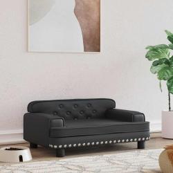 Lit pour chien noir 70x45x30 cm similicuir