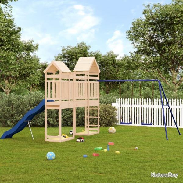 Aire de jeux d'extrieur bois de pin massif