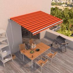 Auvent rétractable automatique 400x350 cm Orange et marron