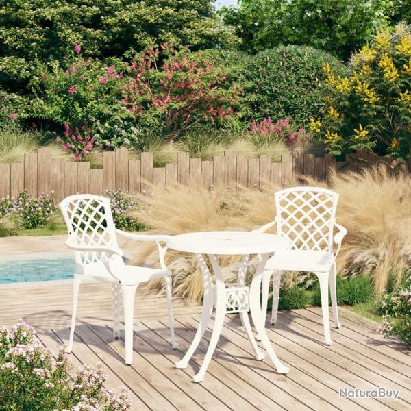 Ensemble de bistro 3 pcs Aluminium coul Blanc