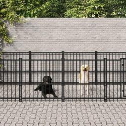 Chenil d'extérieur pour chiens Acier 7,51 m²