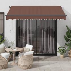 Auvent rétractable automatique marron 350x250 cm