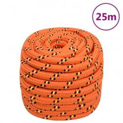 Corde de bateau Orange 20 mm 25 m Polypropylène