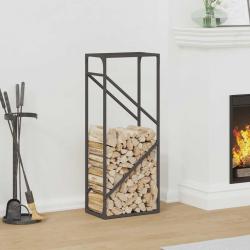 Portant de bois chauffage noir 40x25x100 cm