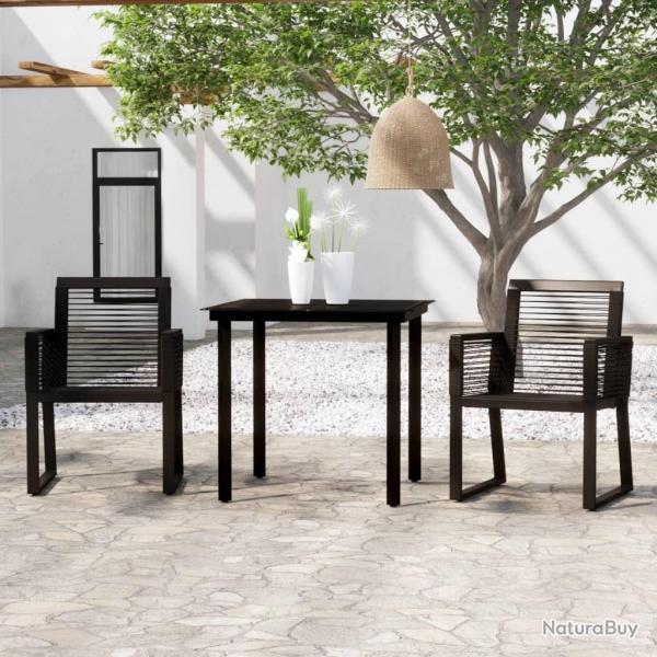 Ensemble  manger de jardin 3 pcs Noir
