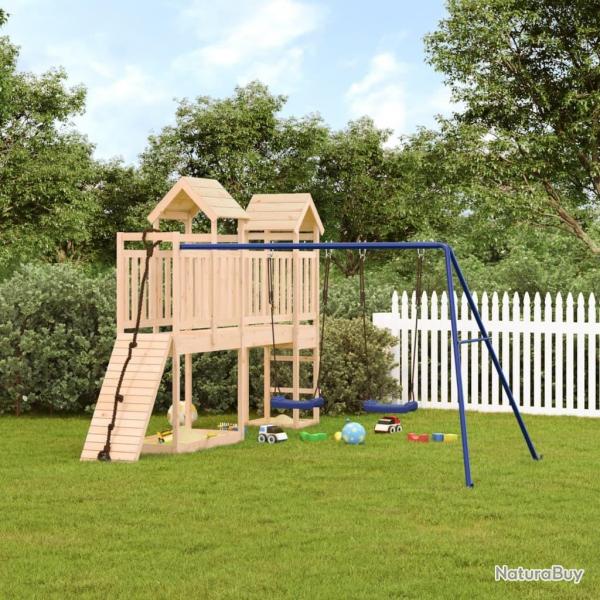 Aire de jeux d'extrieur bois de pin massif