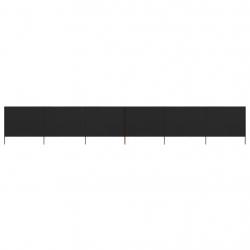 Paravent 6 panneaux Tissu 800 x 120 cm Noir