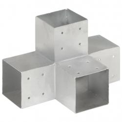 Connecteur de poteau Forme en X Métal galvanisé 101x101 mm
