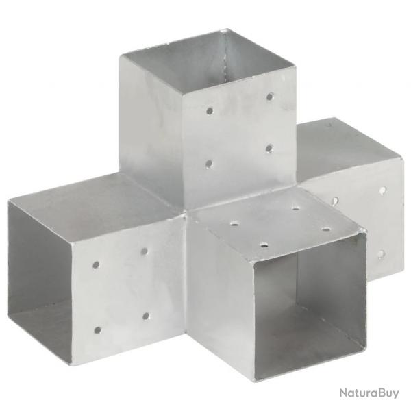 Connecteur de poteau Forme en X Mtal galvanis 101x101 mm