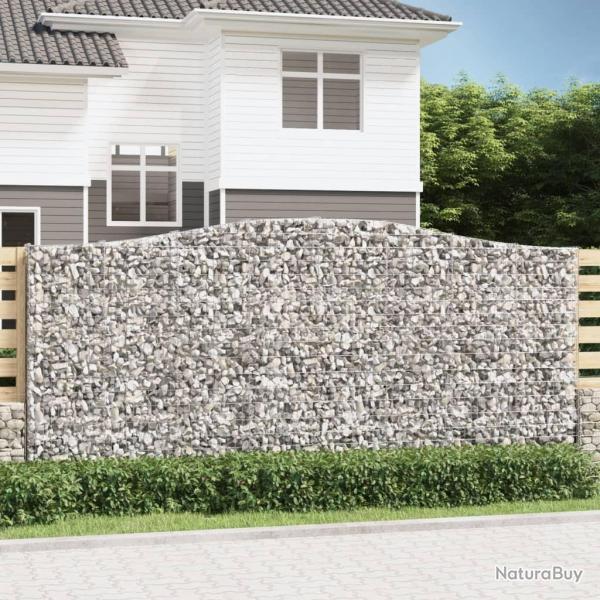 Panier de gabions arqu 400x30x180/200 cm Fer galvanis