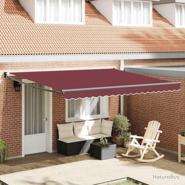 Auvent manuel rtractable bordeaux 400x300 cm
