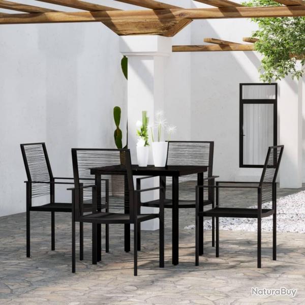 Ensemble  manger de jardin 5 pcs Noir