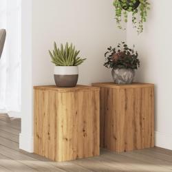 Supports pour plantes 2 pcs chêne artisanal bois d'ingénierie