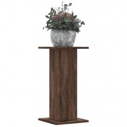 Supports pour plantes 2 pcs chêne marron bois d'ingénierie