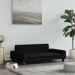 Lit pour chien noir 90x53x30 cm tissu