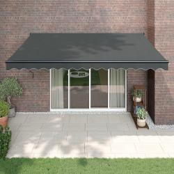 Auvent rétractable automatique anthracite 4,5x3 m