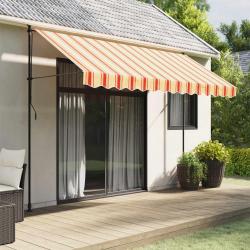 Tissu de remplacement de cantonnière d'auvent jaune orange 3,5m
