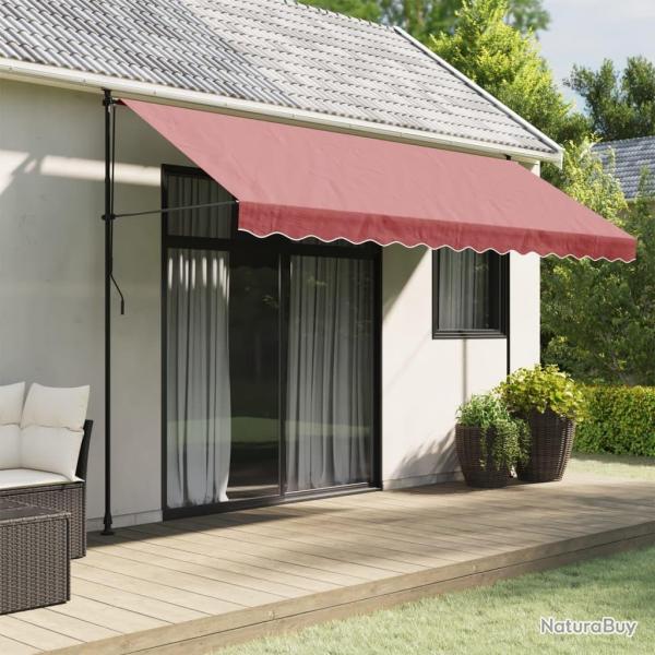 Tissu de remplacement de cantonnire d'auvent rayure bordeaux