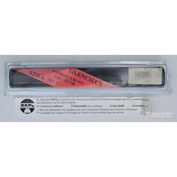 moderateur de son SAPL STILL N5 pour carabines .22 LONG RIFLE