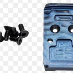 Plaque adaptatrice en titane pour point rouge HOLOSUN sur GLOCK MOS "titanium plate ferro concept"