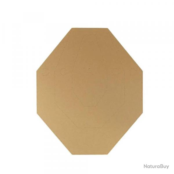 CIBLE CARTON IPSC TAN/WHITE X100