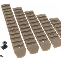 Set de 6 rails M-lok nylon tan | BO manufacture (0000 2235) - Airsoft