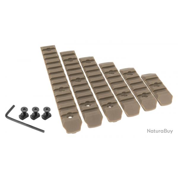 Set de 6 rails M-lok nylon tan | BO manufacture (0000 2235) - Airsoft