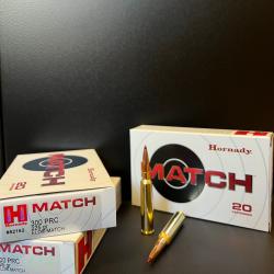 Munitions Hornady 300 PRC 225gr ELD MATCH, lot de 3 boites