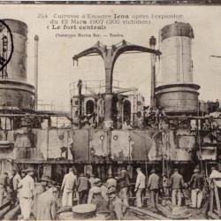 CPA- Marine Militaire -  Le Cuirassé IÉNA après l'explosion du 12 mars 1907 - Le Fort central N°3062