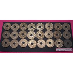 France serie cmplete de 10 centimes Lindauer  1917-1939 ttb (maillechort)