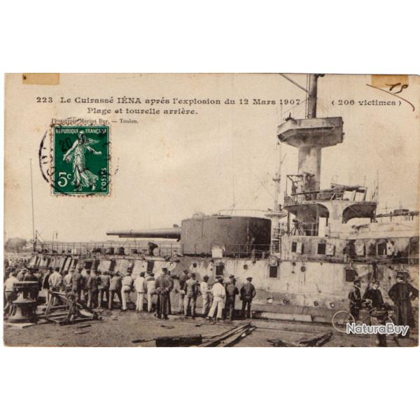 CPA - Marine Militaire - Le Cuirass INA aprs l'explosion du 12 mars 1907 - N3144