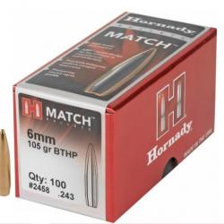 87 ogives Hornady match 6mm / .243 105Grs HP.BT