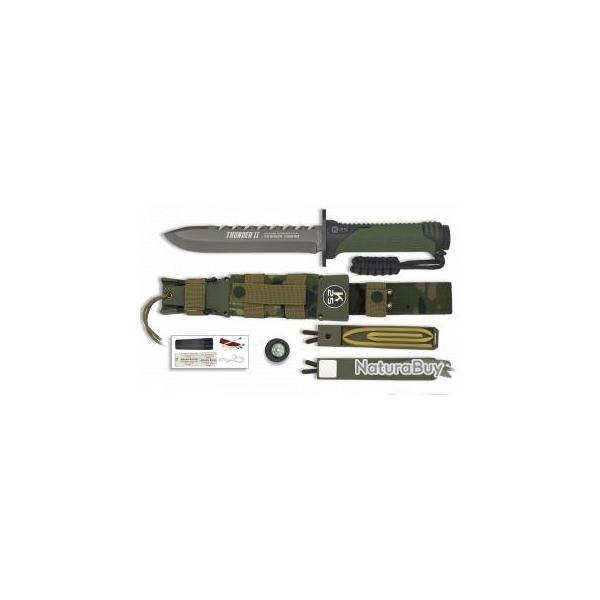 Couteau K25 Thunder II-Camo vert-Lame 17cm